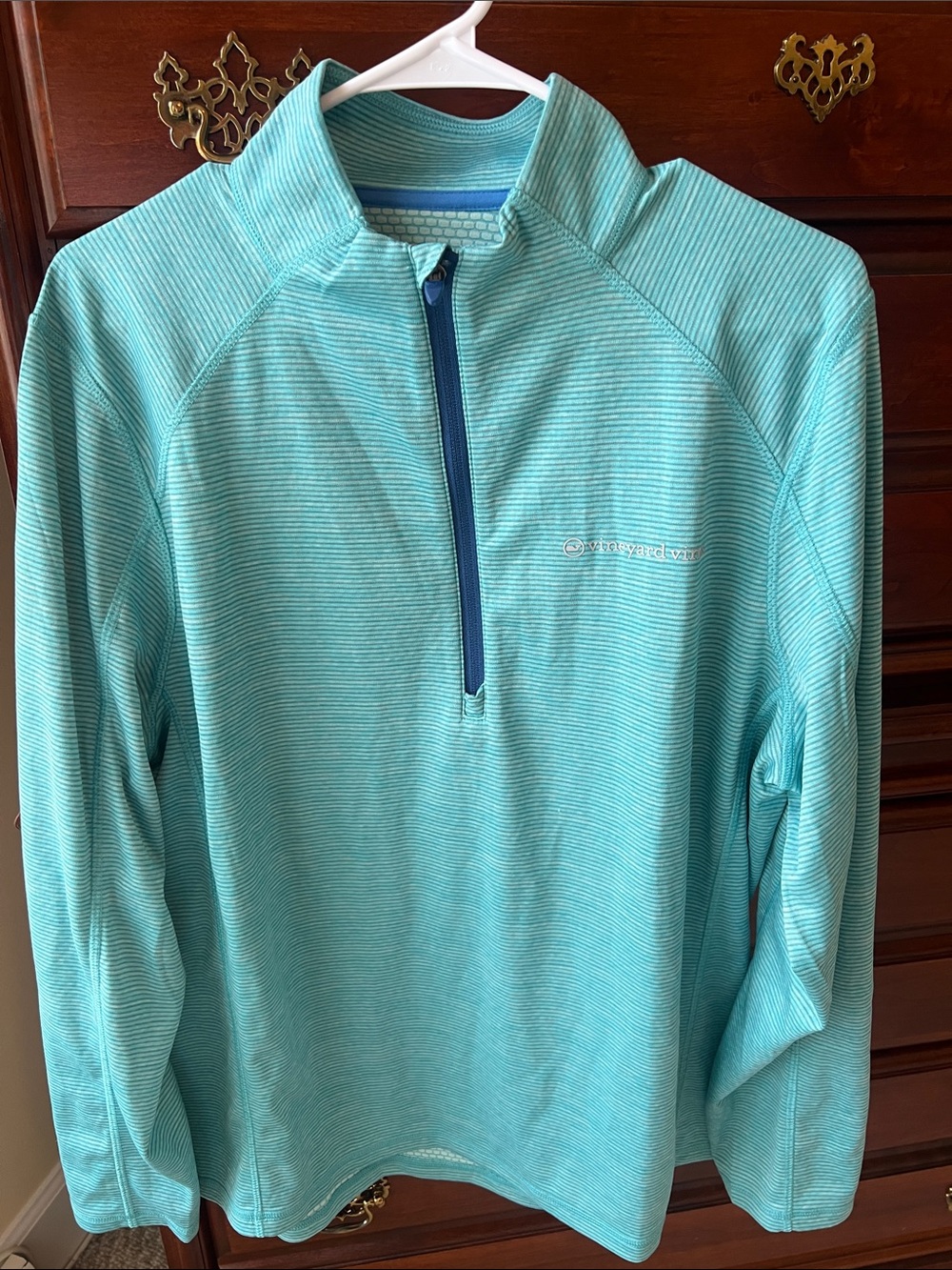 Vineyard Vines Teal Aqua Half-Zip Pullover